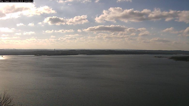 Lake Travis webcam, January 19, 2016 3:35 PM CT