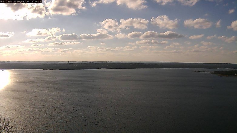 Lake Travis webcam, January 19, 2016 3:40 PM CT