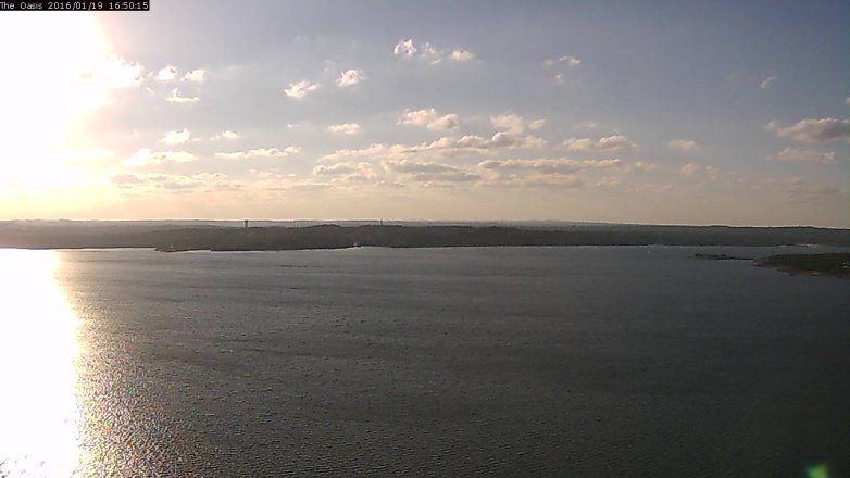Lake Travis webcam, January 19, 2016 3:55 PM CT