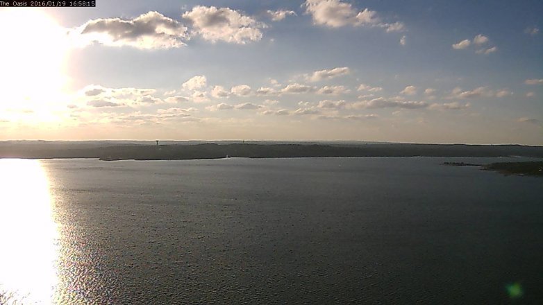 Lake Travis webcam, January 19, 2016 4:05 PM CT