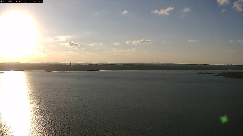 Lake Travis webcam, January 19, 2016 4:20 PM CT
