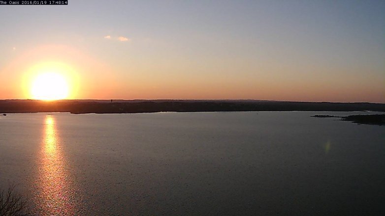 Lake Travis webcam, January 19, 2016 4:55 PM CT