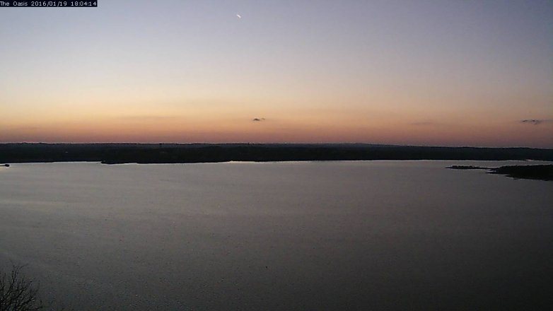 Lake Travis webcam, January 19, 2016 5:10 PM CT