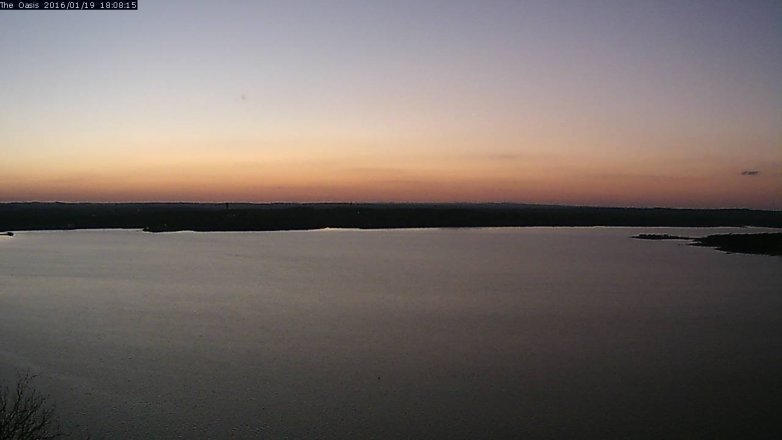 Lake Travis webcam, January 19, 2016 5:15 PM CT
