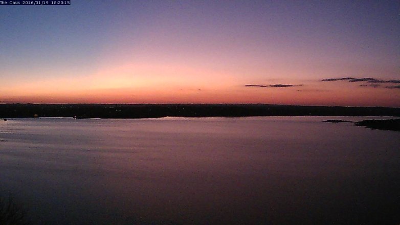 Lake Travis webcam, January 19, 2016 5:25 PM CT