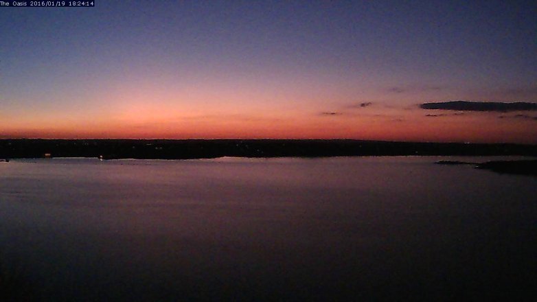 Lake Travis webcam, January 19, 2016 5:30 PM CT