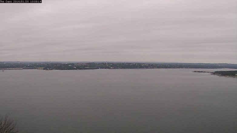 Lake Travis webcam, January 20, 2016 9:15 AM CT
