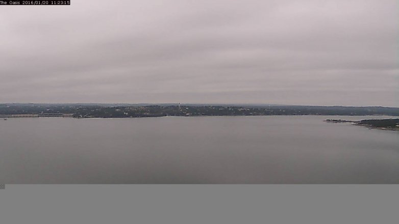 Lake Travis webcam, January 20, 2016 10:30 AM CT