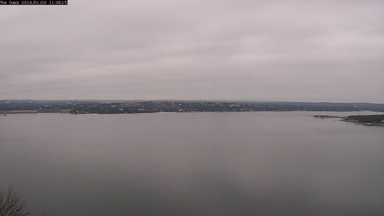 Lake Travis webcam, January 20, 2016 10:45 AM CT