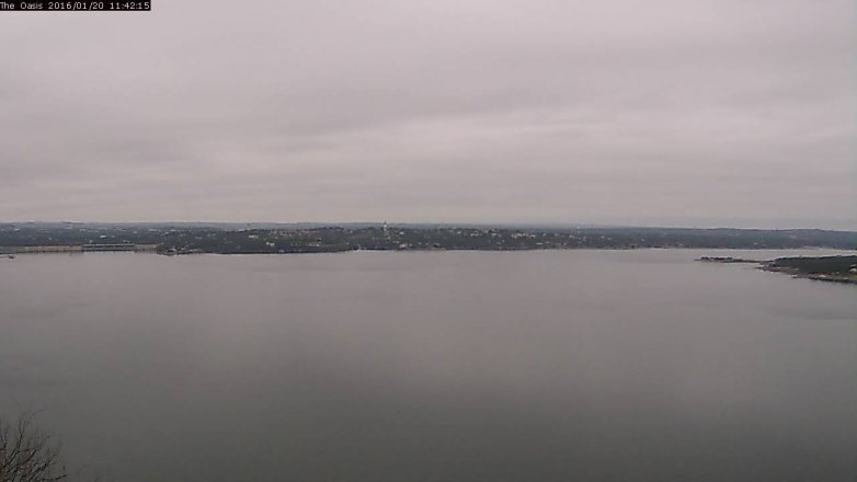 Lake Travis webcam, January 20, 2016 10:50 AM CT