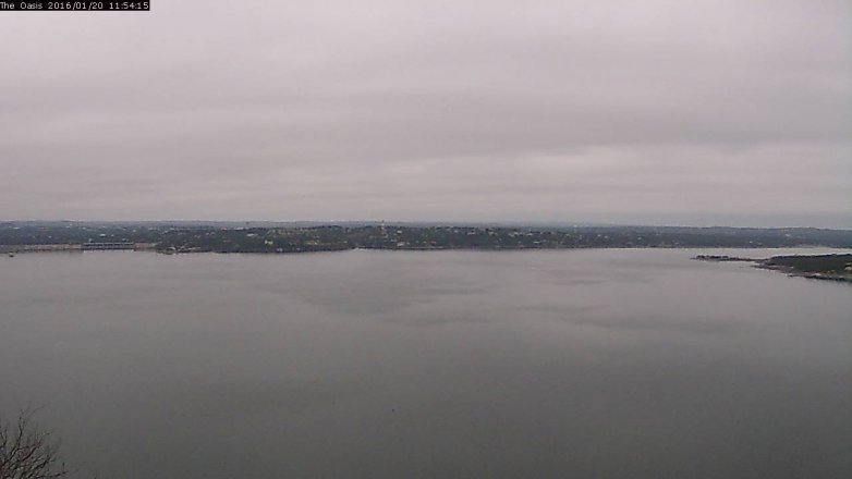 Lake Travis webcam, January 20, 2016 11:00 AM CT