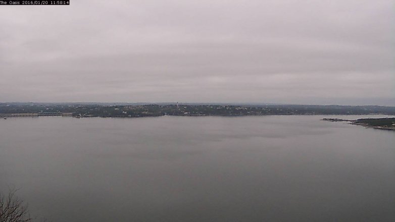 Lake Travis webcam, January 20, 2016 11:05 AM CT