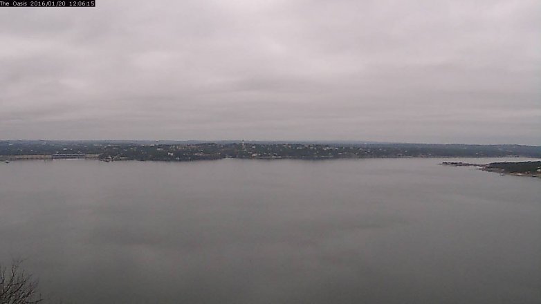 Lake Travis webcam, January 20, 2016 11:10 AM CT