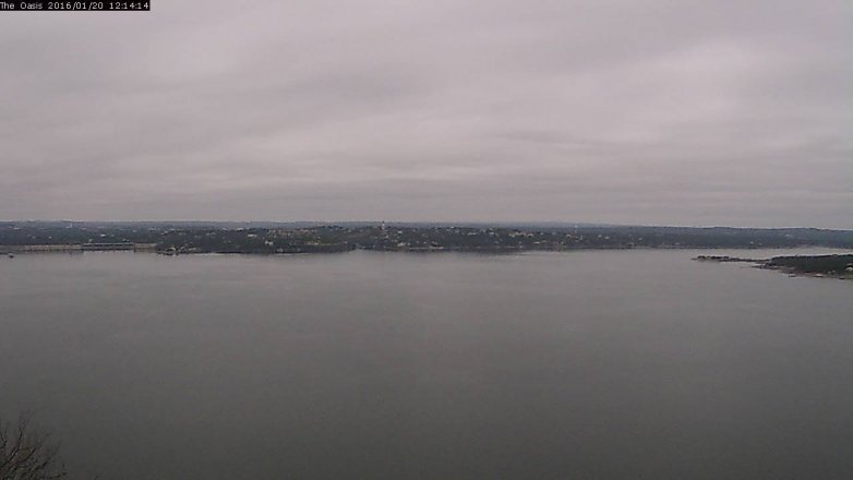 Lake Travis webcam, January 20, 2016 11:20 AM CT