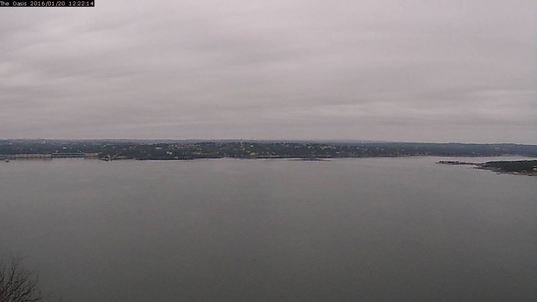Lake Travis webcam, January 20, 2016 11:30 AM CT