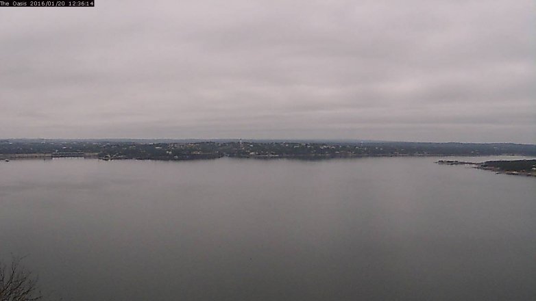 Lake Travis webcam, January 20, 2016 11:45 AM CT