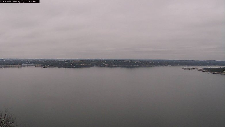 Lake Travis webcam, January 20, 2016 11:50 AM CT