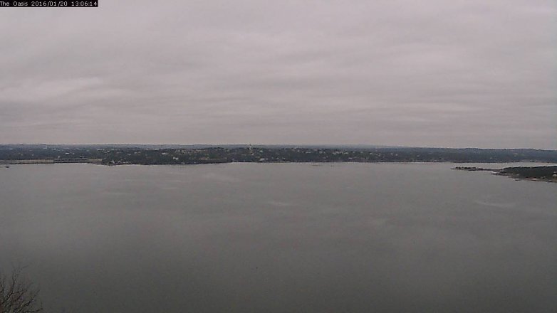 Lake Travis webcam, January 20, 2016 12:15 PM CT