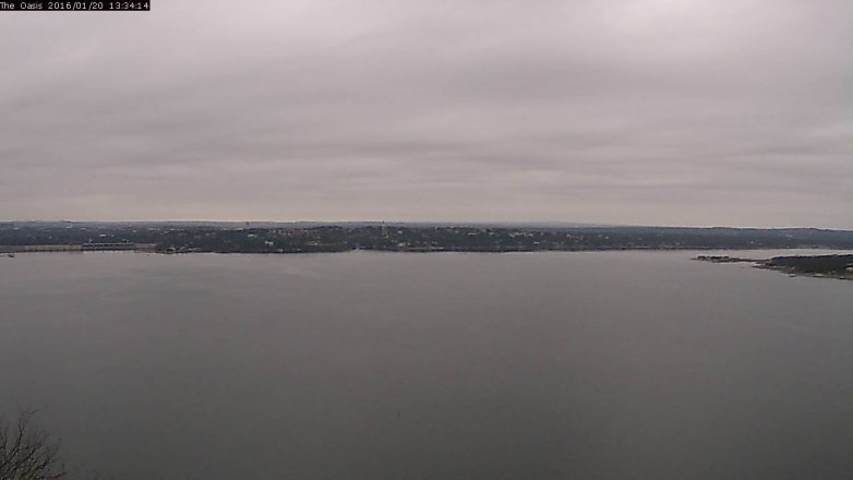 Lake Travis webcam, January 20, 2016 12:40 PM CT