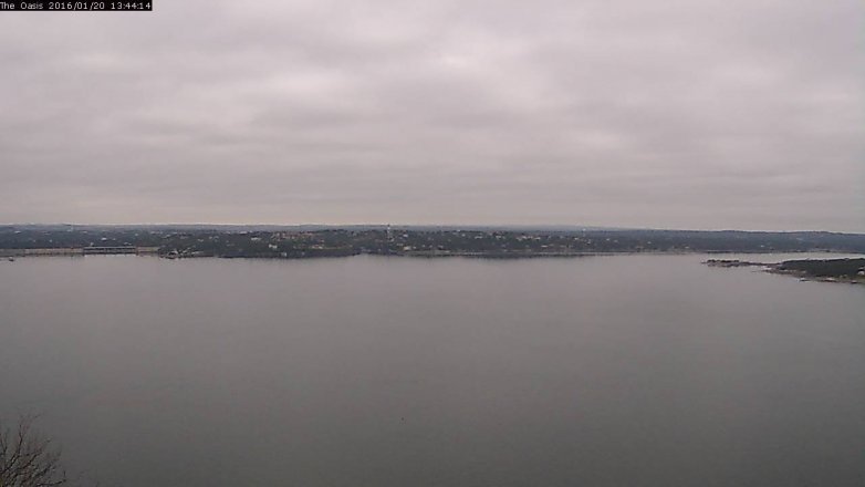 Lake Travis webcam, January 20, 2016 12:50 PM CT