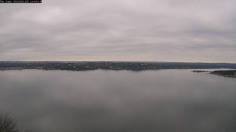 Lake Travis webcam, January 20, 2016 1:50 PM CT
