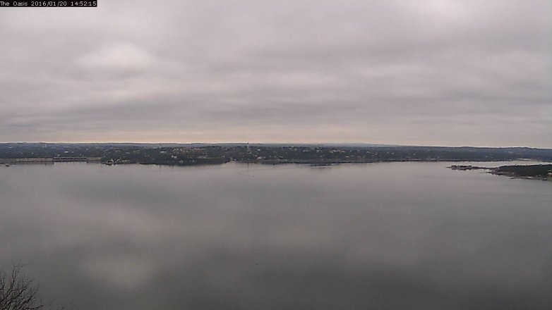 Lake Travis webcam, January 20, 2016 2:00 PM CT