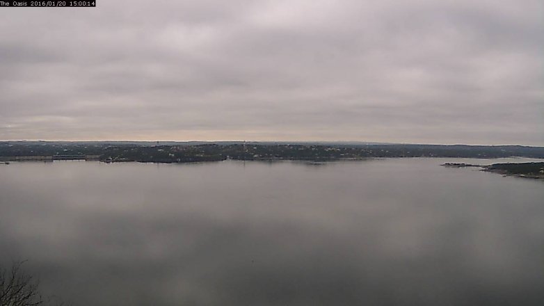 Lake Travis webcam, January 20, 2016 2:05 PM CT