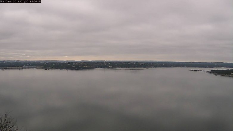 Lake Travis webcam, January 20, 2016 2:10 PM CT