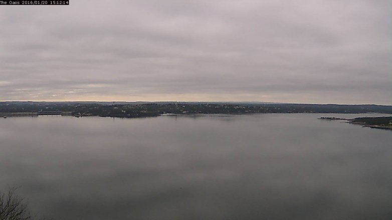 Lake Travis webcam, January 20, 2016 2:20 PM CT