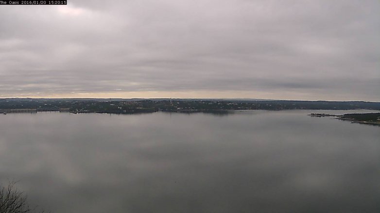 Lake Travis webcam, January 20, 2016 2:25 PM CT