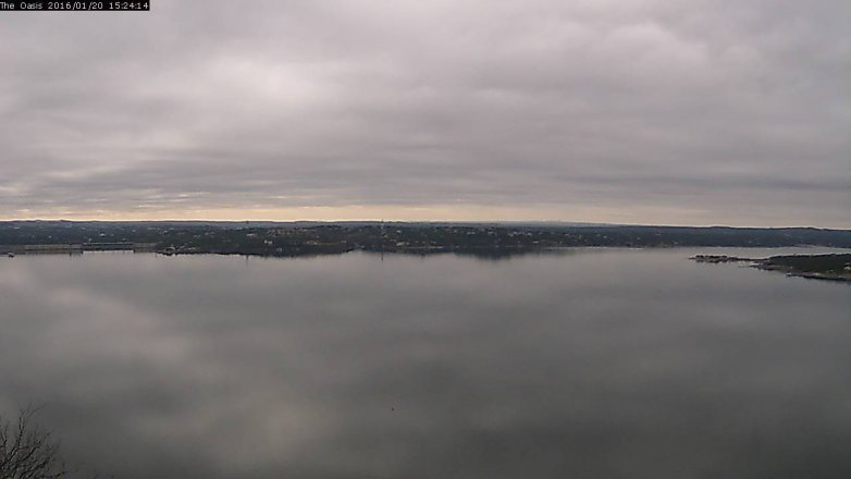 Lake Travis webcam, January 20, 2016 2:30 PM CT