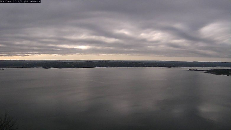Lake Travis webcam, January 20, 2016 3:10 PM CT