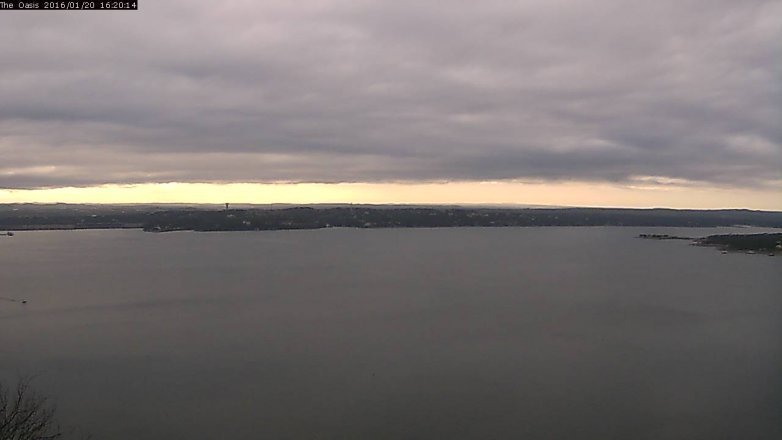 Lake Travis webcam, January 20, 2016 3:25 PM CT