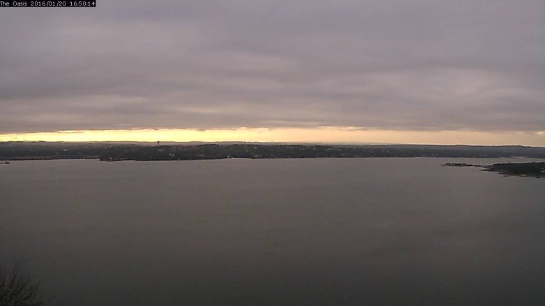 Lake Travis webcam, January 20, 2016 3:55 PM CT
