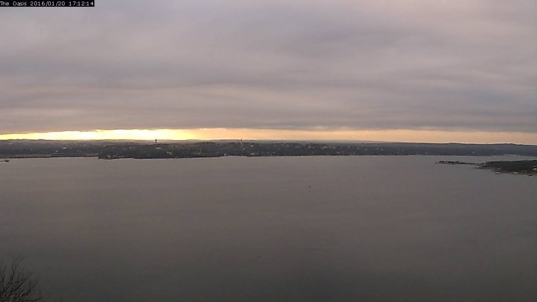 Lake Travis webcam, January 20, 2016 4:20 PM CT