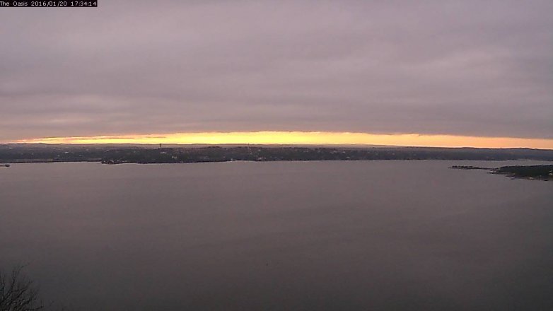 Lake Travis webcam, January 20, 2016 4:40 PM CT