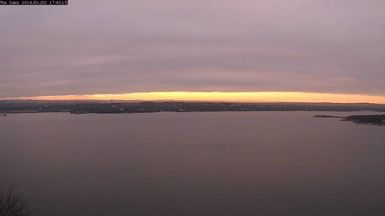 Lake Travis webcam, January 20, 2016 4:50 PM CT