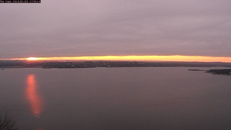 Lake Travis webcam, January 20, 2016 4:55 PM CT