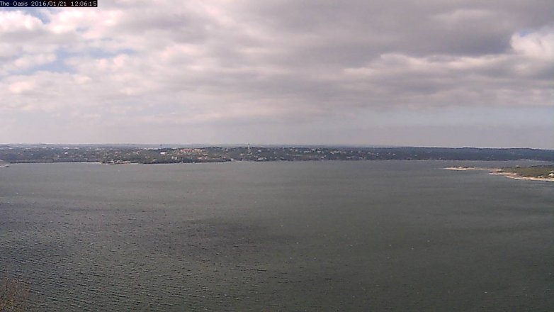 Lake Travis webcam, January 21, 2016 11:15 AM CT