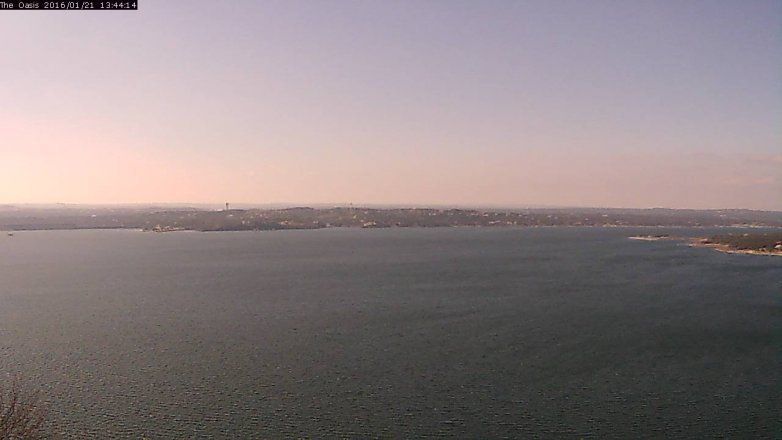 Lake Travis webcam, January 21, 2016 12:50 PM CT
