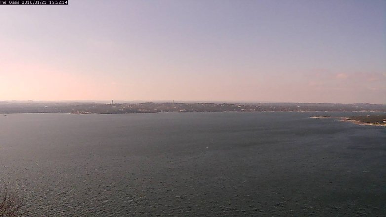 Lake Travis webcam, January 21, 2016 1:00 PM CT