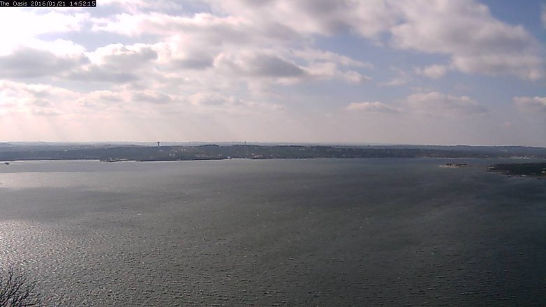 Lake Travis webcam, January 21, 2016 2:00 PM CT