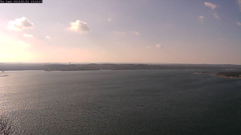 Lake Travis webcam, January 21, 2016 2:20 PM CT