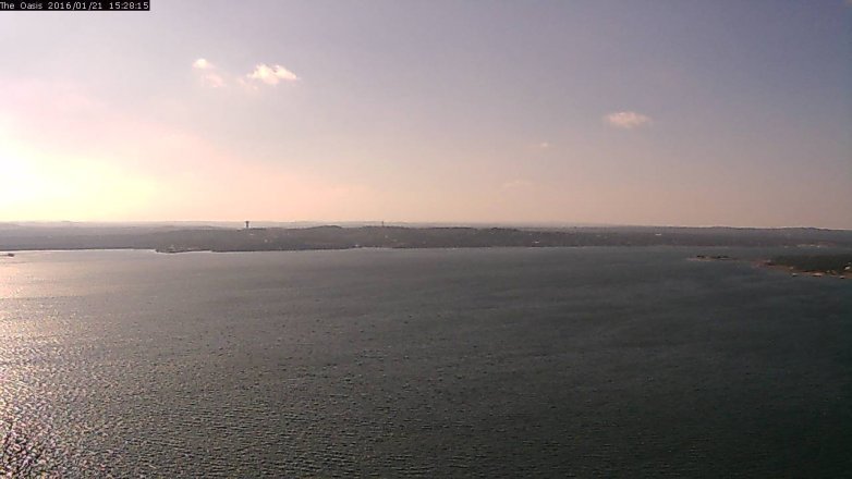 Lake Travis webcam, January 21, 2016 2:35 PM CT