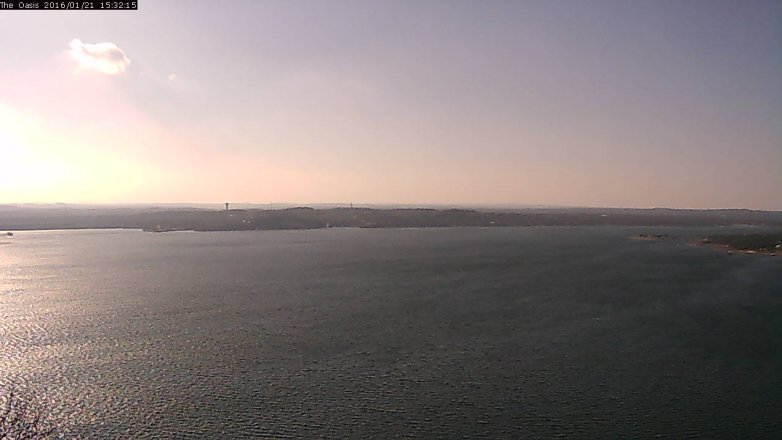 Lake Travis webcam, January 21, 2016 2:40 PM CT