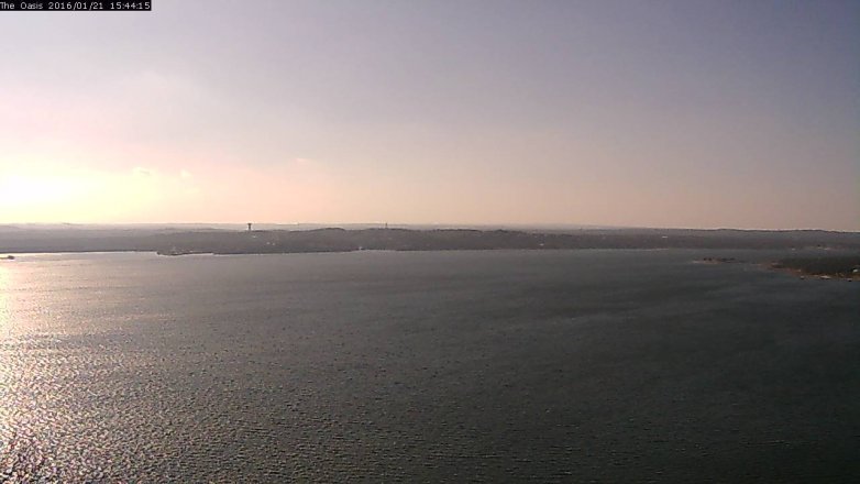 Lake Travis webcam, January 21, 2016 2:50 PM CT