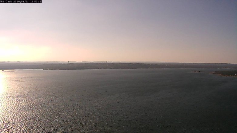 Lake Travis webcam, January 21, 2016 3:00 PM CT