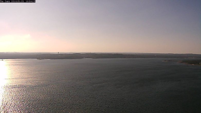 Lake Travis webcam, January 21, 2016 3:10 PM CT
