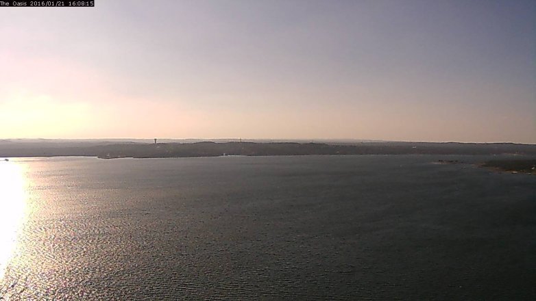 Lake Travis webcam, January 21, 2016 3:15 PM CT