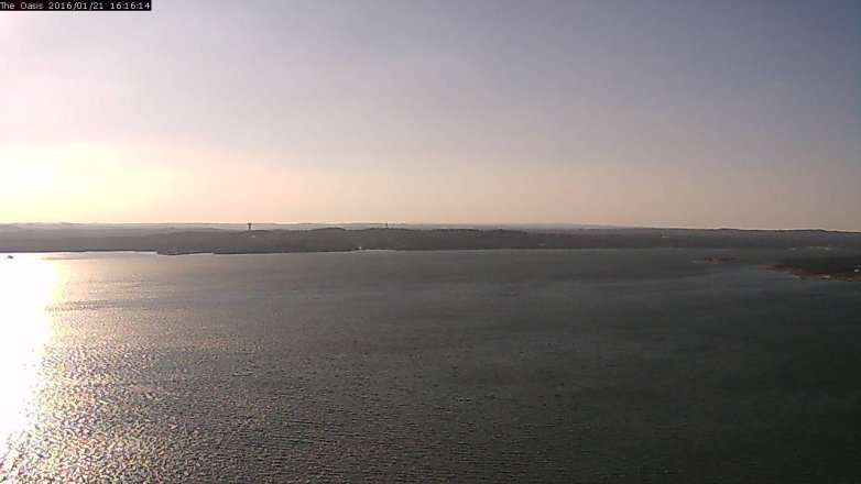 Lake Travis webcam, January 21, 2016 3:20 PM CT